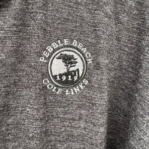 Pebble Beach CA Golf Links Lightweight Hoodie Grey still Good Condition